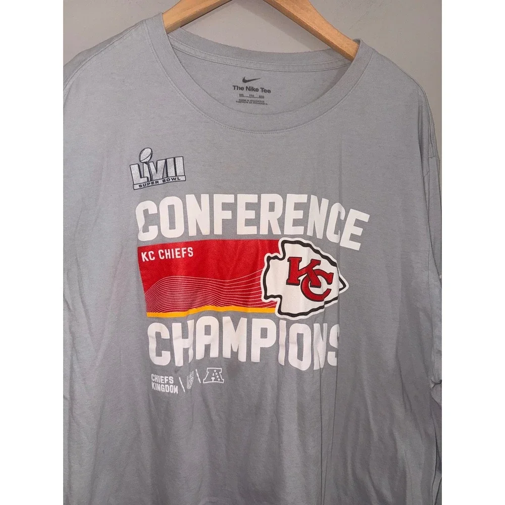Nike‎ Kansas City Chiefs Super Bowl LVII Champions Long Sleeve Shirt Mens XXL